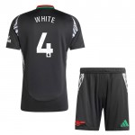Günstige Fußballtrikots Arsenal White 4 Kinder Auswärtstrikot 2024-25 Kurzarm